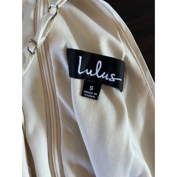 Lulus Womens Small Gold Sequins Sleeveless Dress Adjustable Straps Night Out - Picture 5 of 6